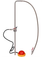 Fotpump m utloppsslang och kran av rostfritt stål/PTFE, 20L/min