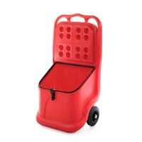 Förvaringsbox Mobil, UniKart 75L, inkl. 2 hjul & lock, Röd