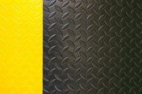 Arbetsmatta Diamond Plate 60cm x lpm, Svart/Gul