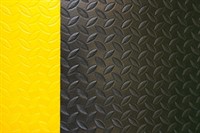 Arbetsmatta Diamond Plate 91x250cm, Svart/Gul